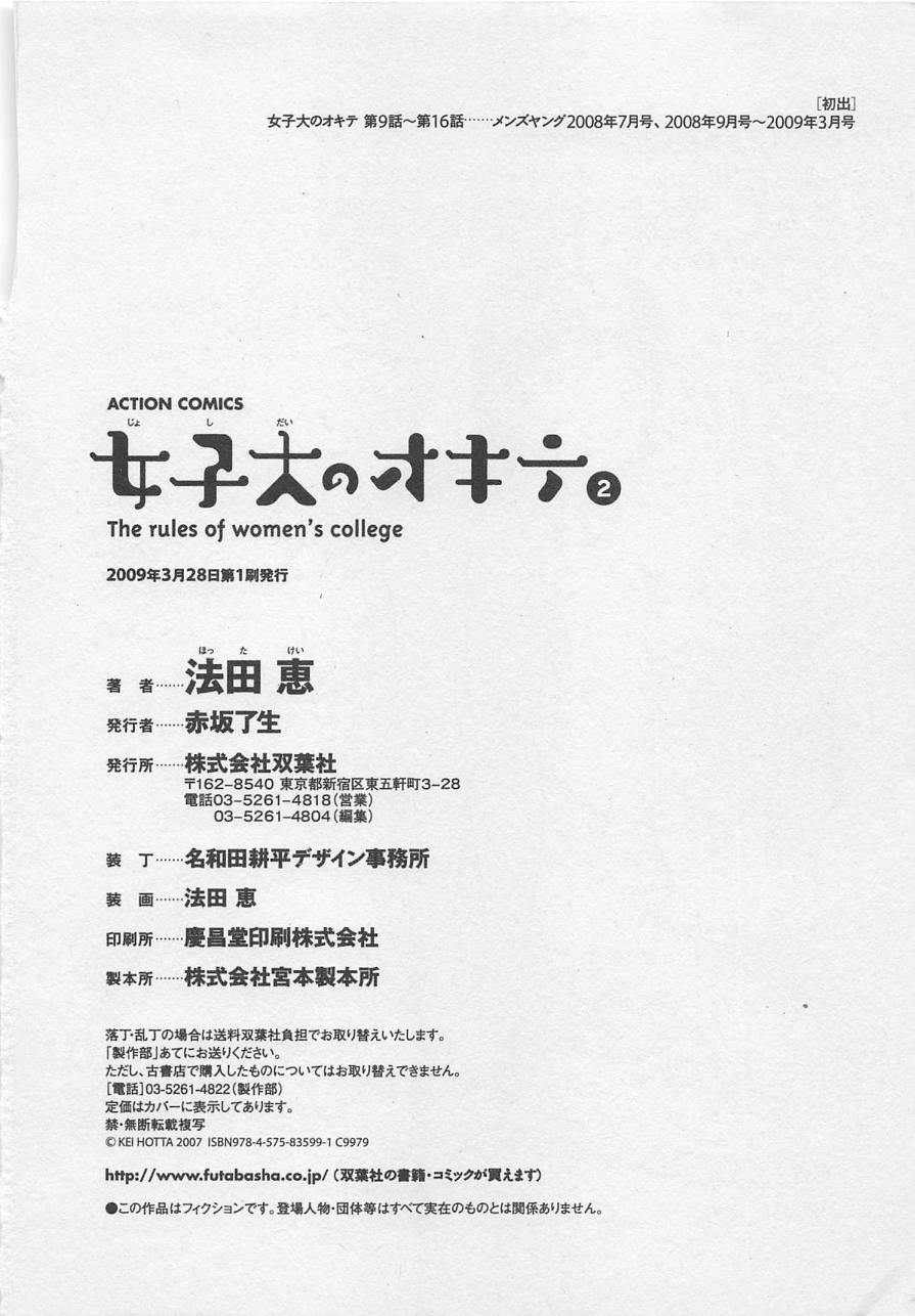 [Hotta Kei] Jyoshidai no Okite (The Rules of Women's College) vol.2 176