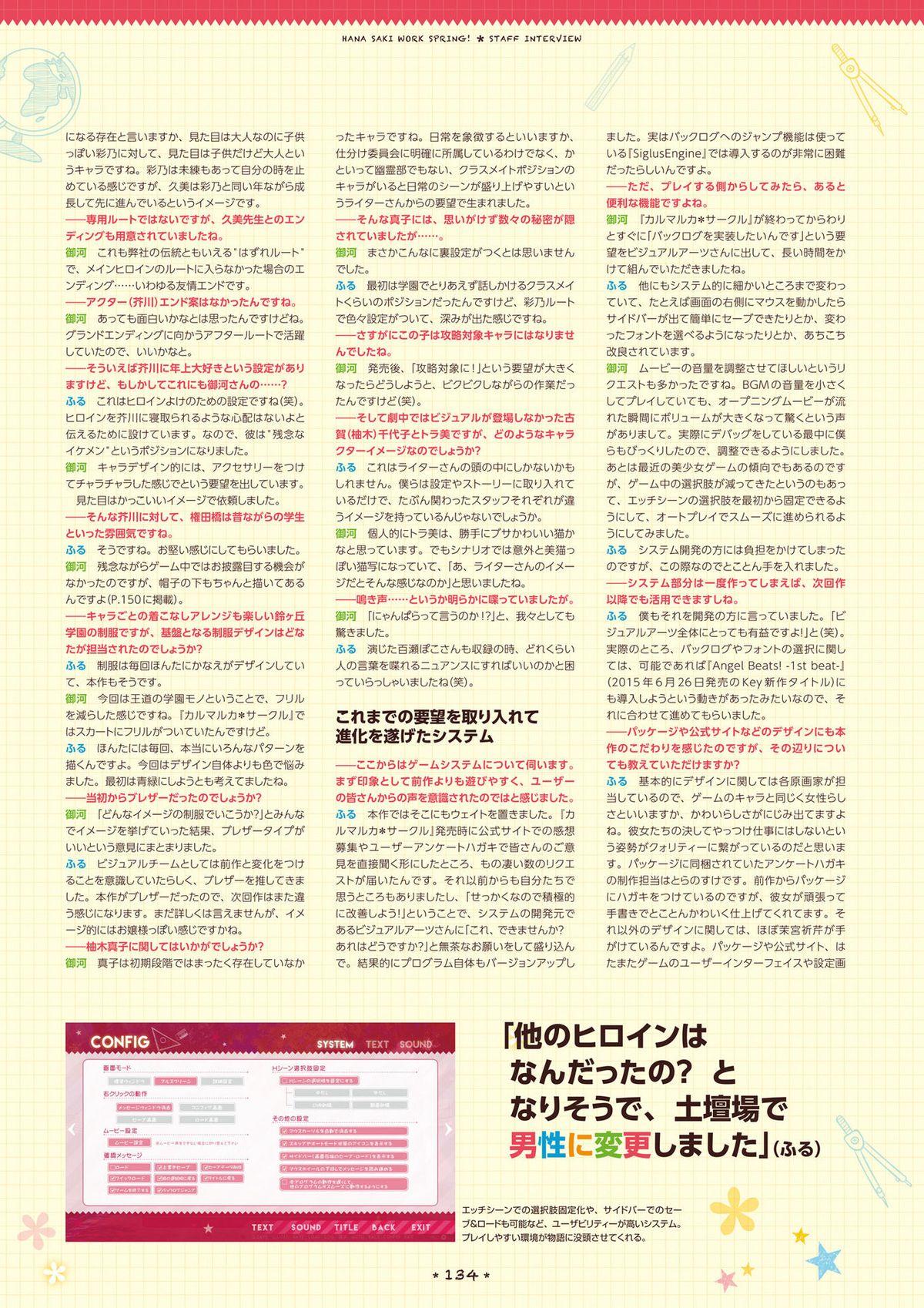 Hanasaki Work Spring! Visual Fanbook 131