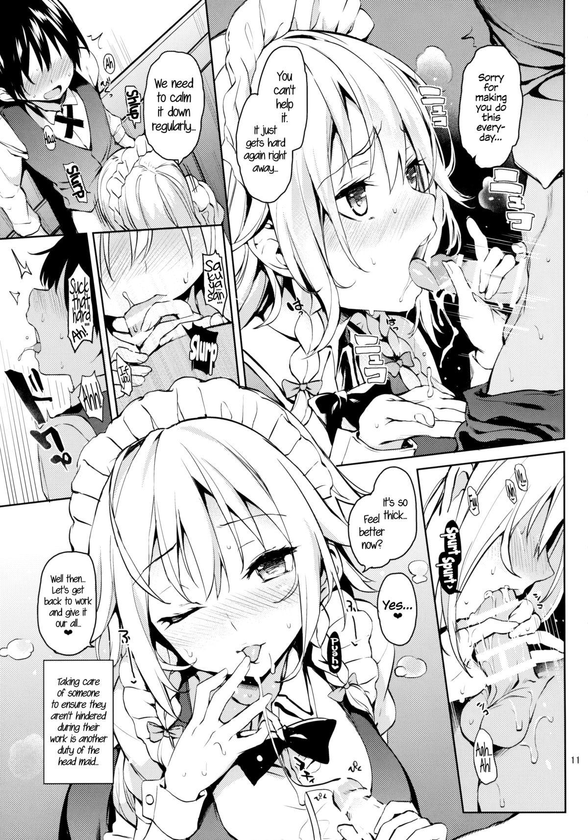 Gaystraight (C88) [Anmitsuyomogitei (Michiking)] Shasei Kanri Shite Kudasai Sakuya-san! | Take Care of My Ejaculations Please, Sakuya-san! (Touhou Project) [English] [PSYN+Facedesk] - Touhou project Tetas Grandes - Page 10