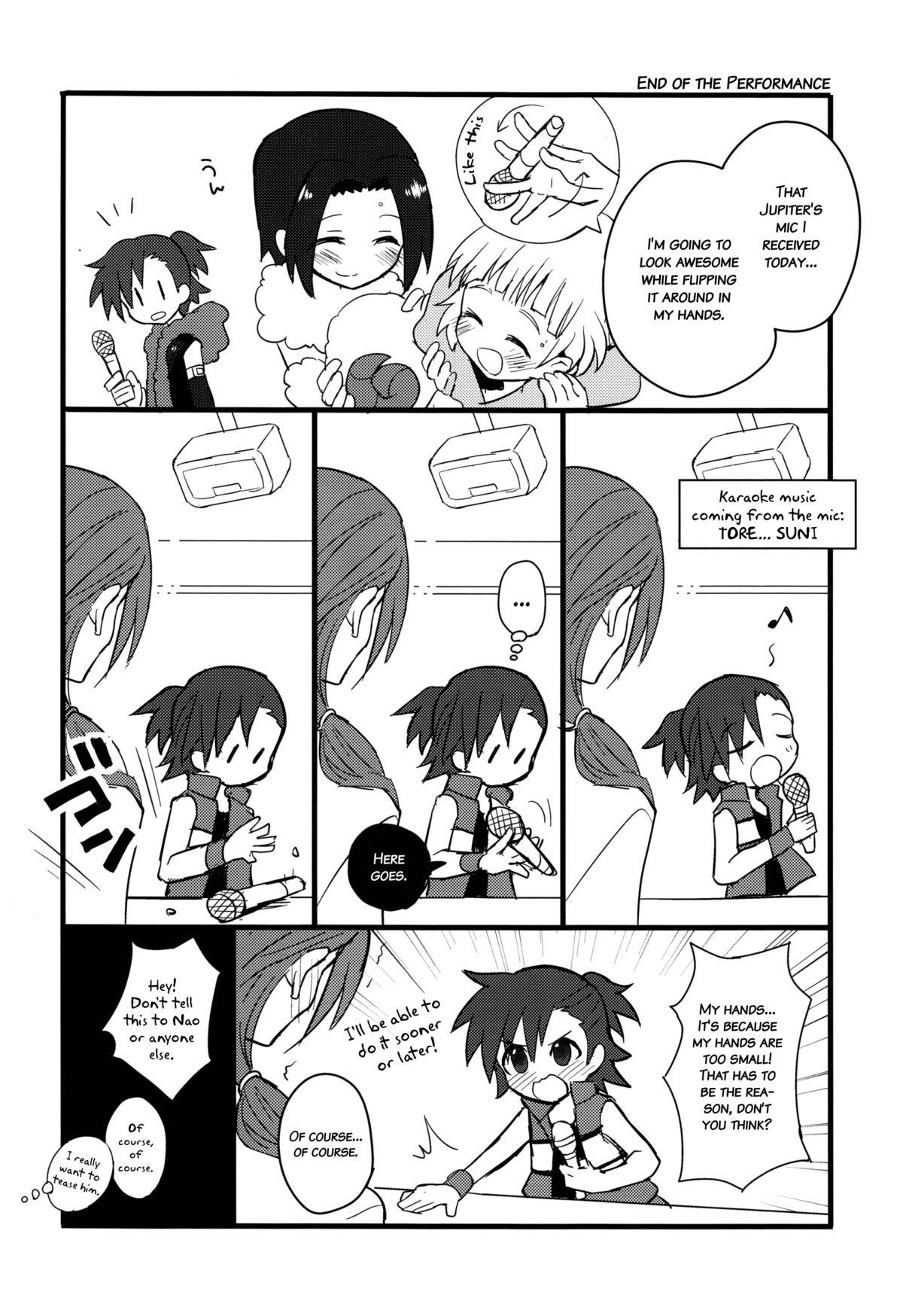 Humiliation Pov Toppatsu! Mofugyu! - The idolmaster Spandex - Page 11