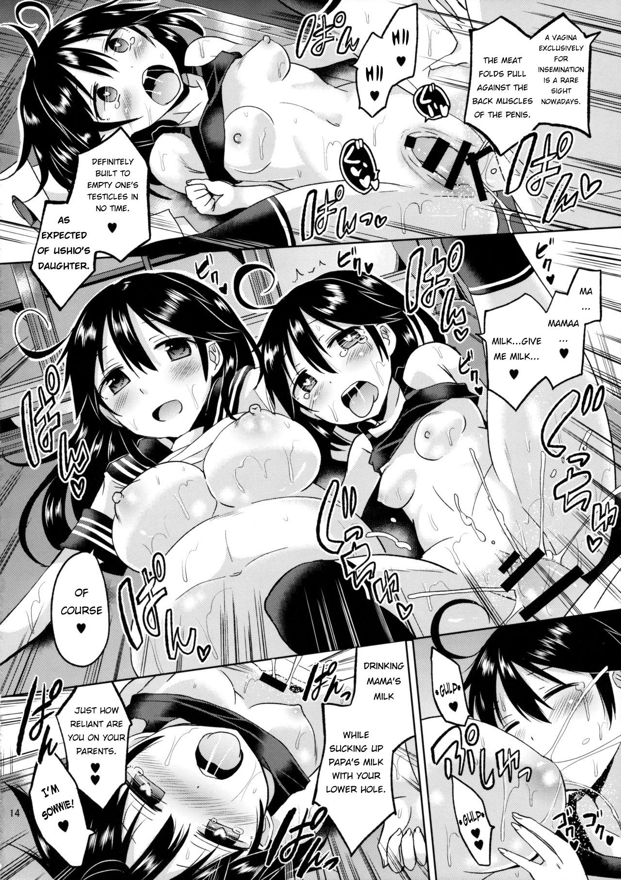 Gordita Ushio-chan no Nijiseichou o Iwau Hon - Kantai collection Hot Naked Girl - Page 15