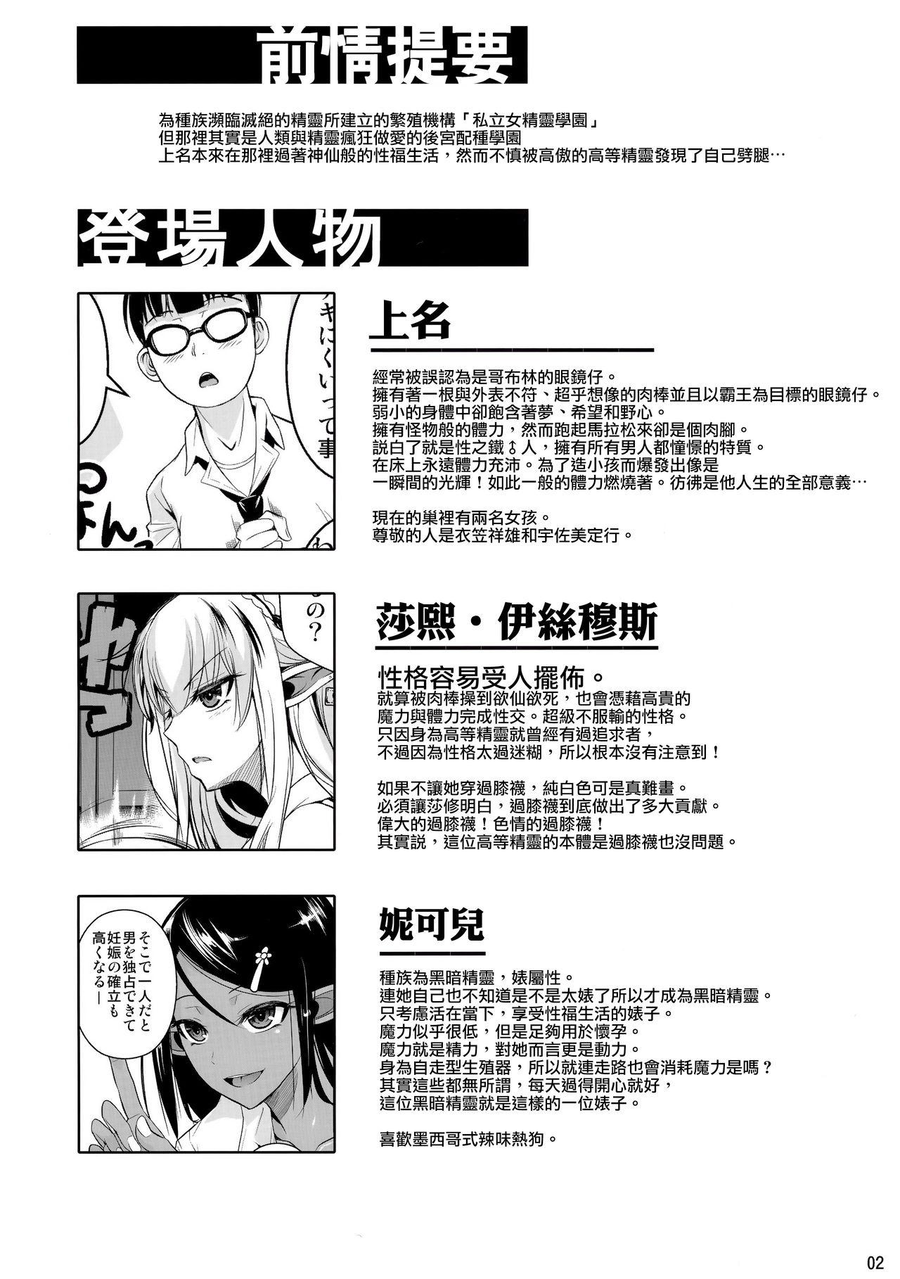 Beautiful High Elf × High School Shiro × Kuro Hard Fuck - Page 4