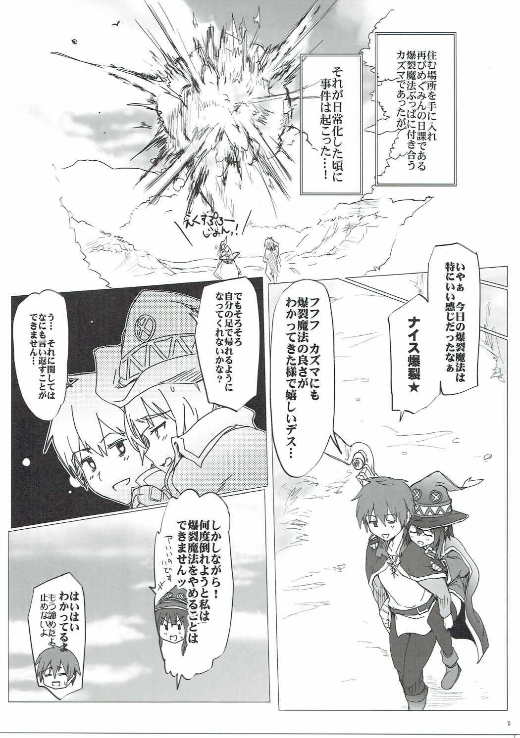 Shot Ano Subarashī Ero o Mōichido - Kono subarashii sekai ni syukufuku o Slutty - Page 4