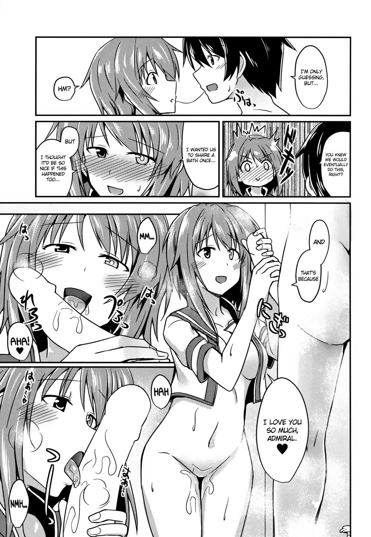Hot Girls Fucking Furutaka to Ofuro - Kantai collection Licking - Page 8