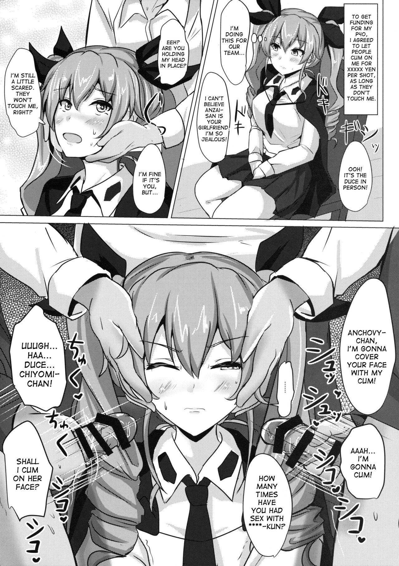 Natural Tits Anchovy Nee-san White Sauce Zoe - Girls und panzer Facial Cumshot - Page 7