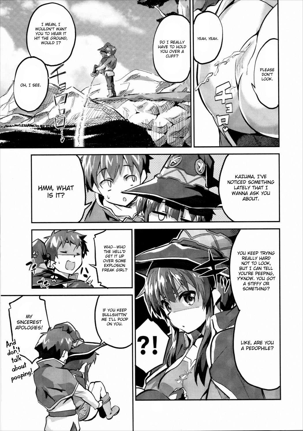 Sapphic Erotica Bakuretsu Shiki Energy Drain - Kono subarashii sekai ni syukufuku o Puto - Page 4