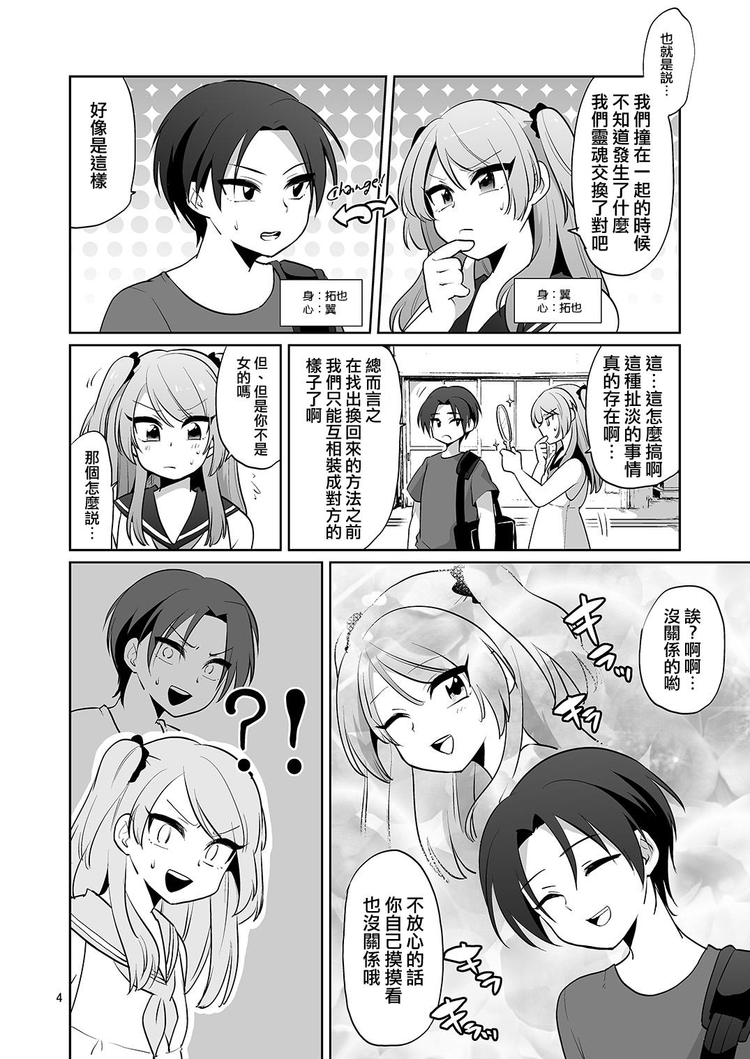 T Girl Ore to Aitsu no Karada ga Irekawatte Kawari ni Josou Enkou Saserareta Ken Cock Suckers - Page 5