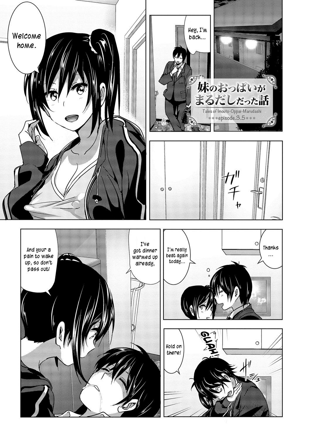 Gay Deepthroat Imouto no Oppai ga Marudashi Datta Hanashi 3.5 Bigass - Page 1