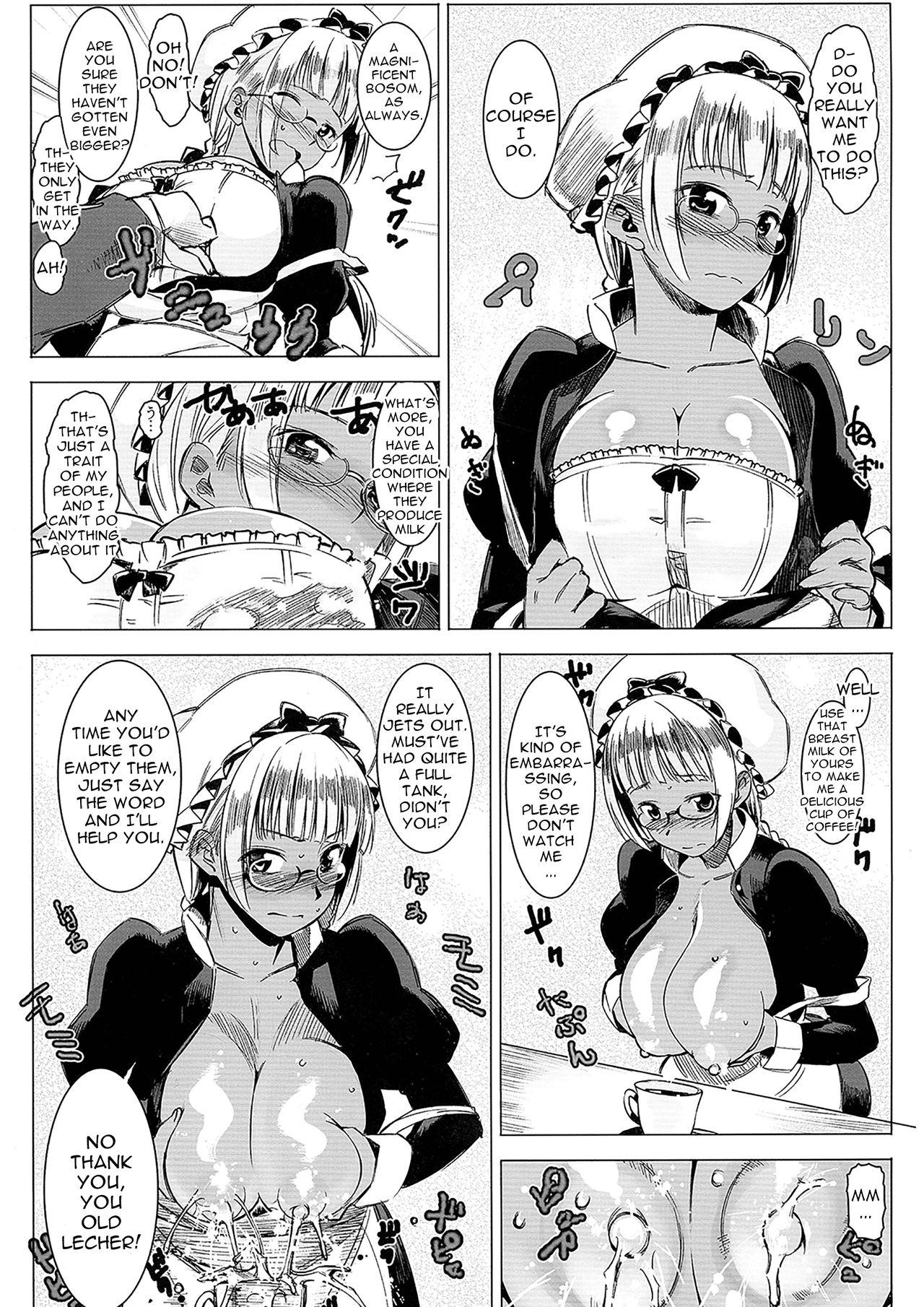 Kasshoku Kokumaro Funnyuu Maid! Baka ka!!! | Milk-spraying Creamy Brown Maid! Is She Stupid? 7