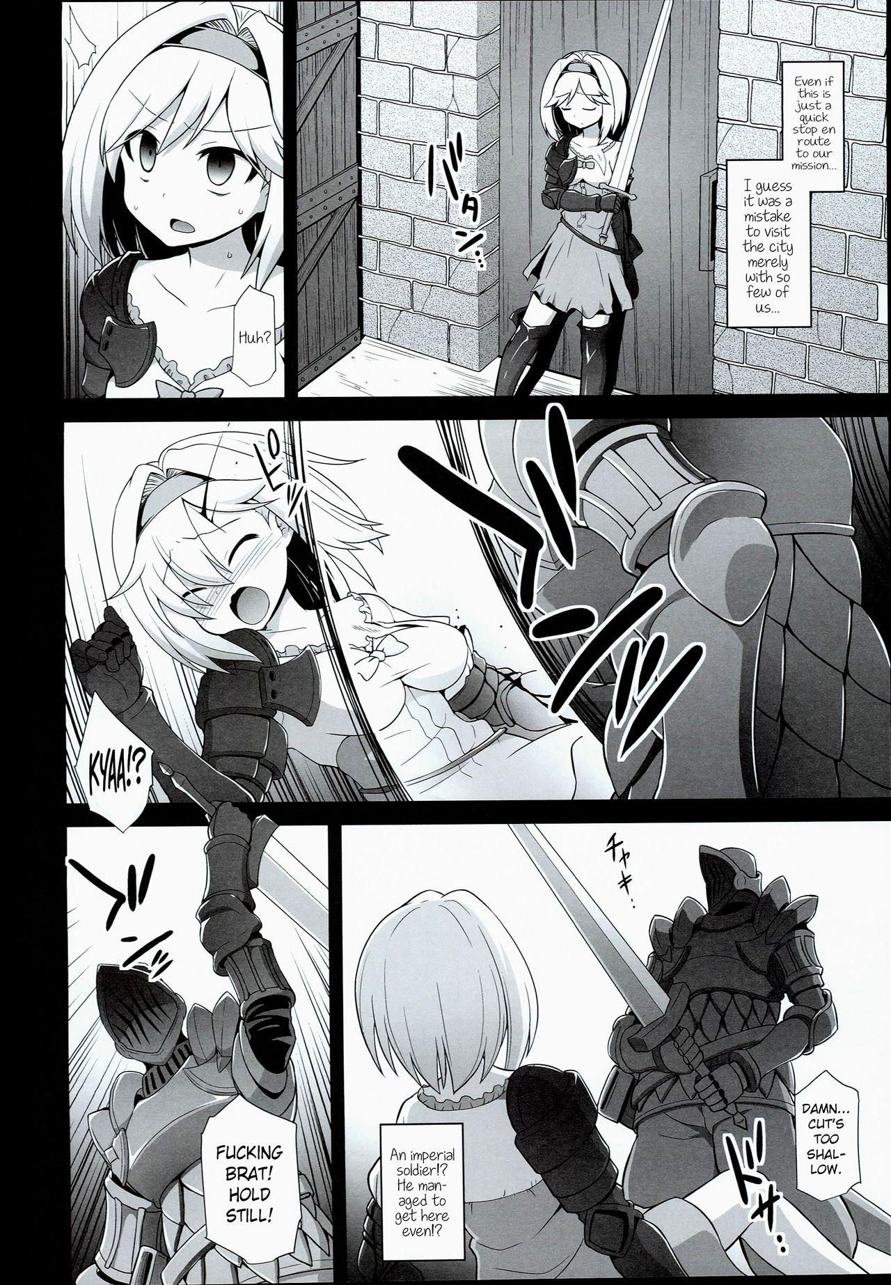 8teenxxx Djeeta Ryoujoku Kyousei Fushoukan | Wounded Djeeta's Degrading Rape Coercion - Granblue fantasy Squirters - Page 4