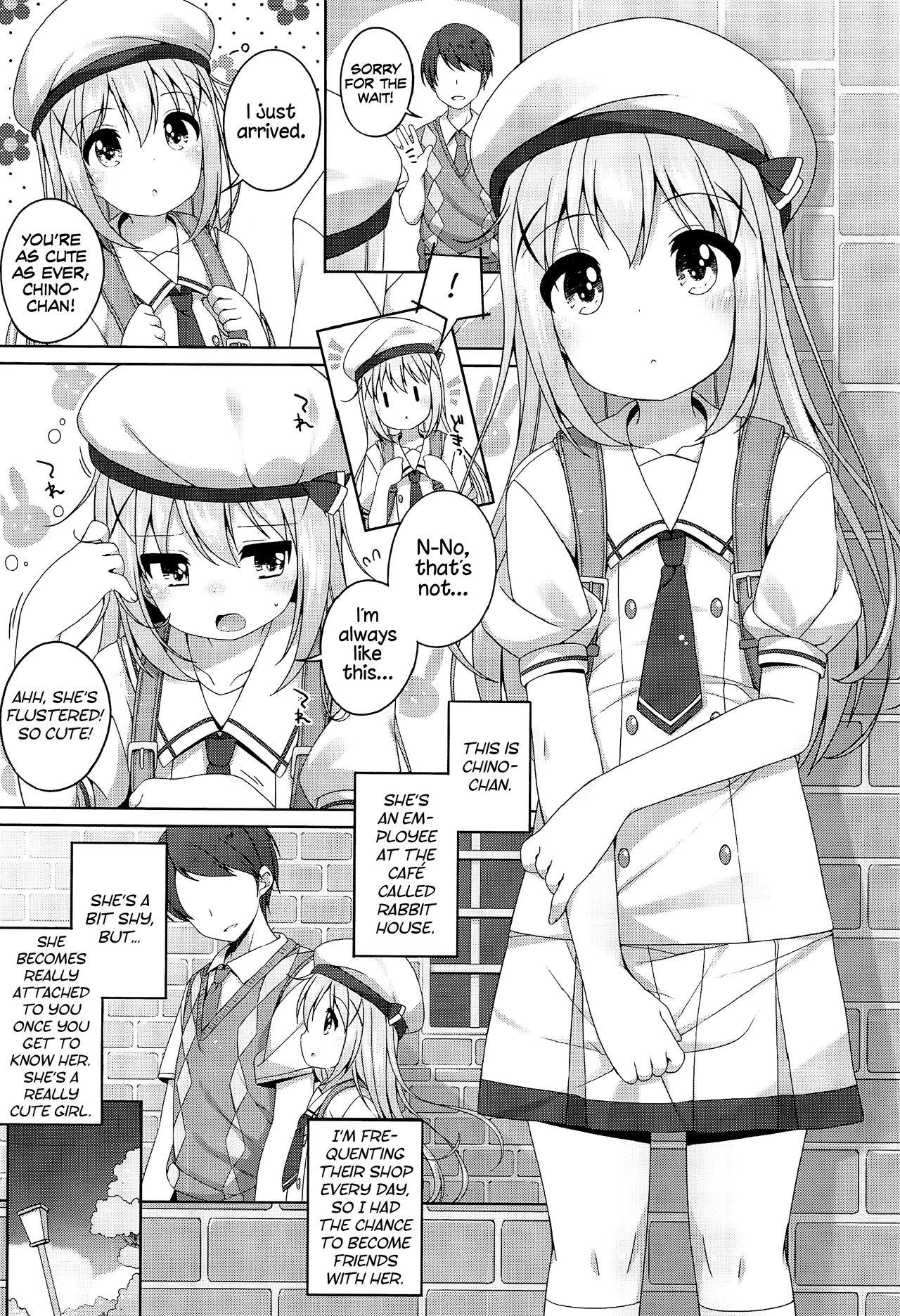 Euro (C92) [Kuma-puro (Shouji Ayumu)] Kawaii Chino-chan to Ippai Ecchi Shitai! | I Want to Have Lots of Sex with the Cute Chino-chan! (Gochuumon wa Usagi desu ka?) [English] [ATF] - Gochuumon wa usagi desu ka Letsdoeit - Page 4