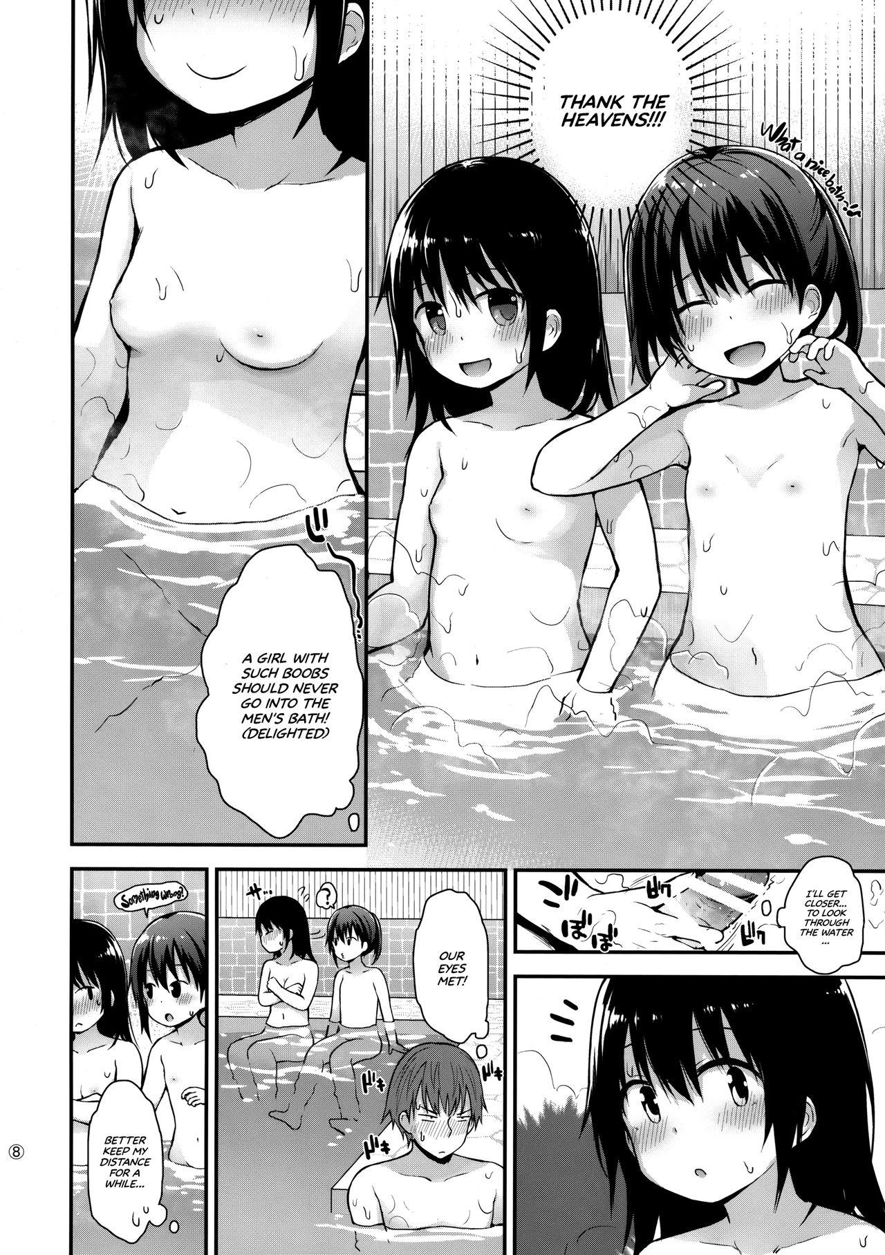 Onnanoko datte Otokoyu ni Hairitai | They may just be little girls, but they still want to enter the men's bath! 7