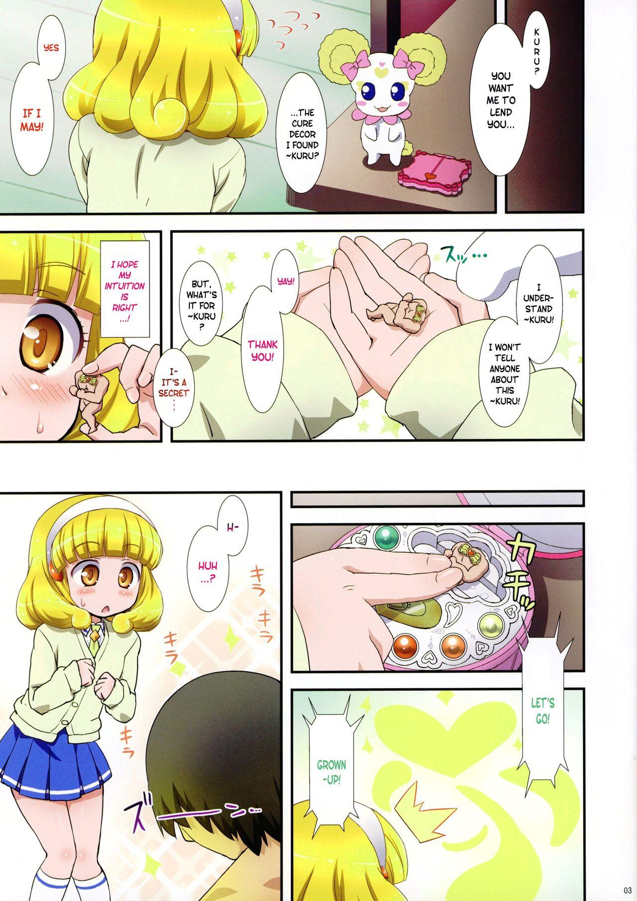 Stud (C82) [ORANGE☆CHANNEL (Aru Ra Une)] Yayoi-chan no Special Cure Decor!? | Yayoi-chan's Special Cure Decor!? (Smile PreCure!) [English] {risette translations} - Smile precure Hogtied - Page 3