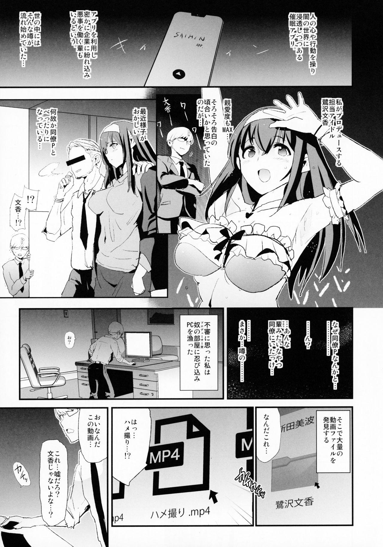 Black Woman Sagisawa Fumika no Dosukebe Hamedori Interview + Omake Paper - The idolmaster Thai - Page 2