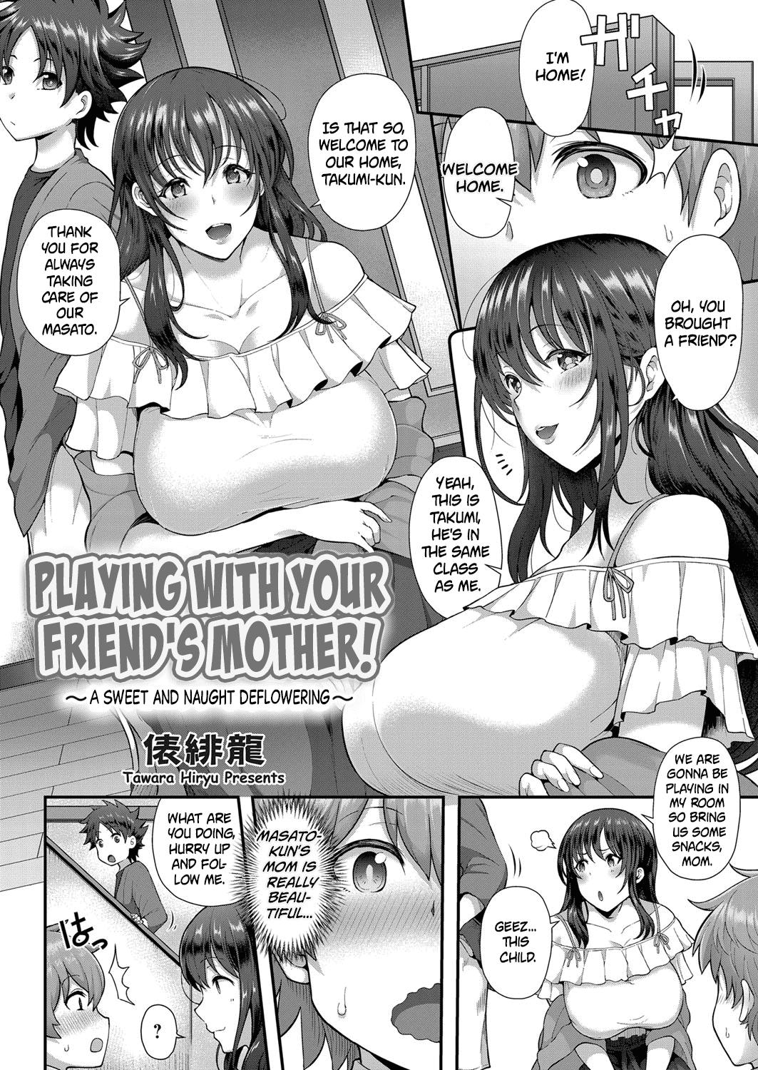Spying [Tawara Hiryuu] Tomo Haha to Asobo! ~Amakute Ecchi na Fudeoroshi~ | Playing With Your Friend's Mother! ~A Sweet and Naught Deflowering~ (COMIC Grape Vol. 68) [English] [At4r1] Step Brother - Page 2