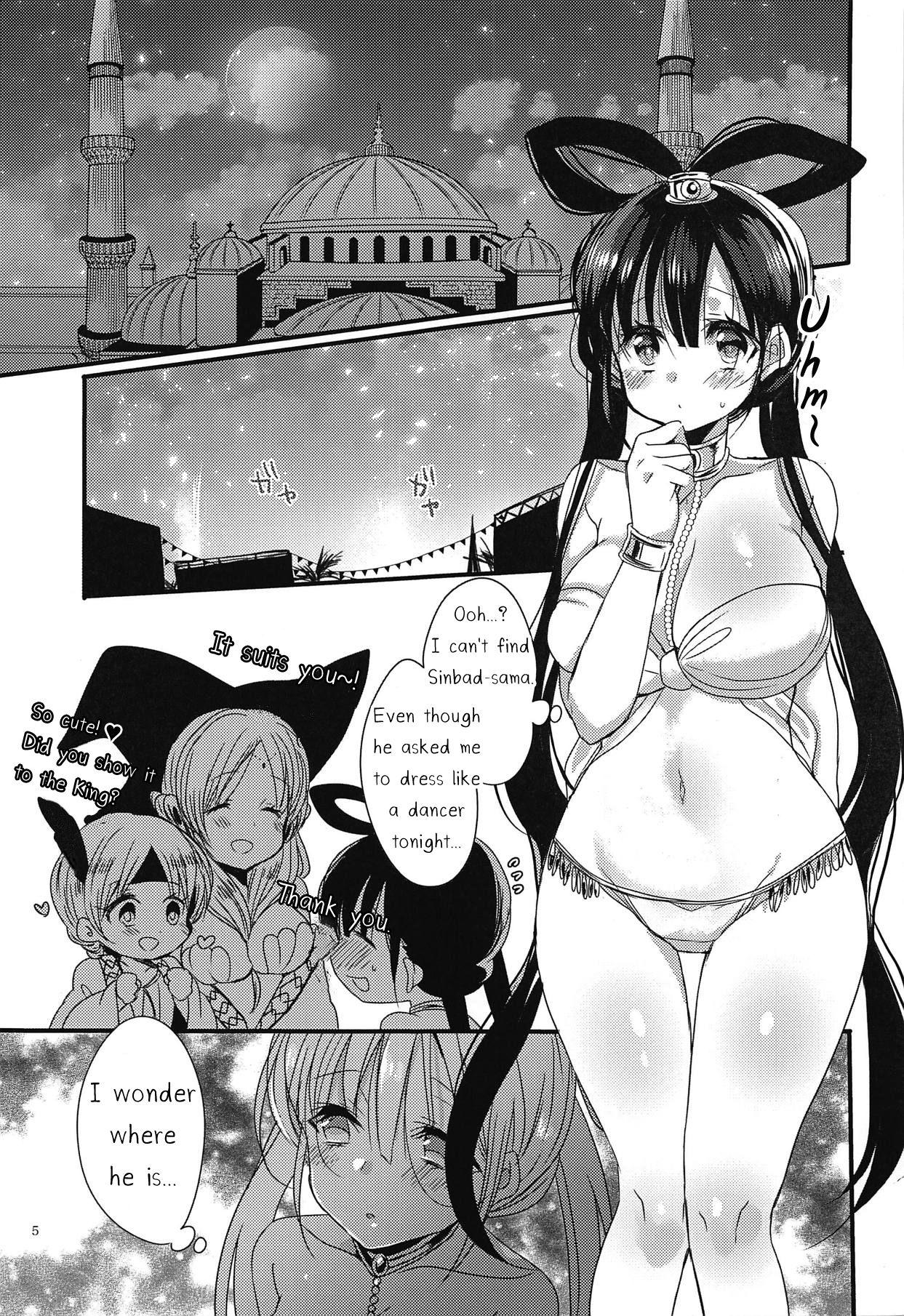 Girlsfucking Himegimi wa Koyoi mo Ou-sama to - Magi the labyrinth of magic Cum Swallowing - Page 4