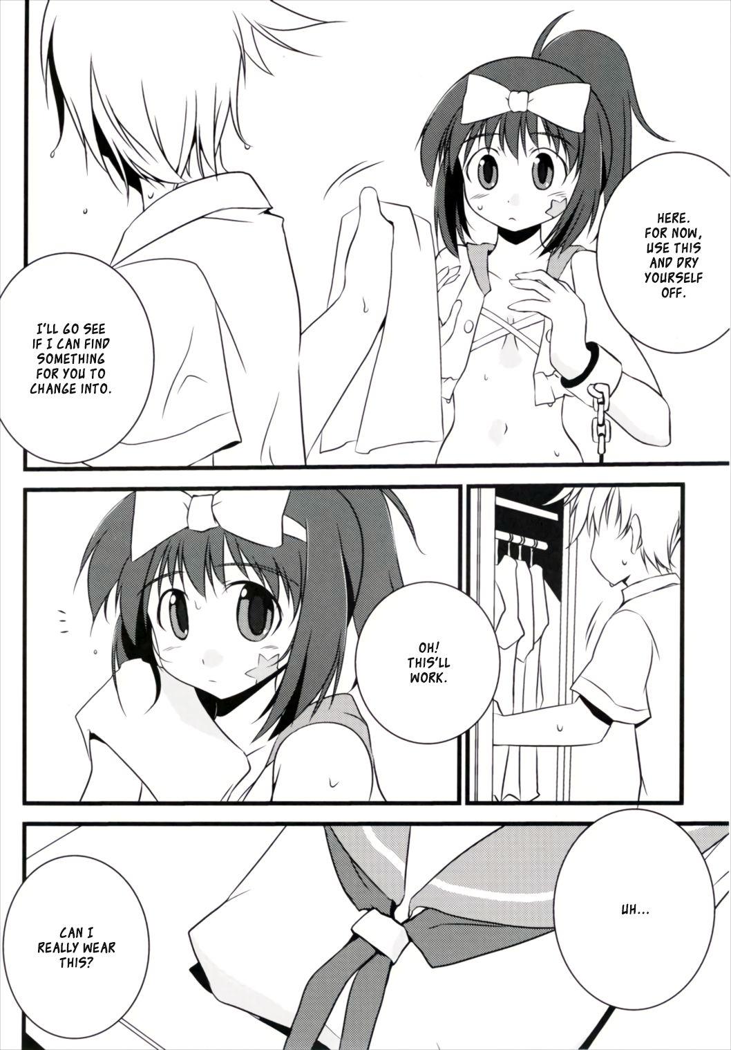 Facial Cumshot Hajimete no Sailor Fuku | Hajime's First Sailor Suit - Saki Picked Up - Page 4