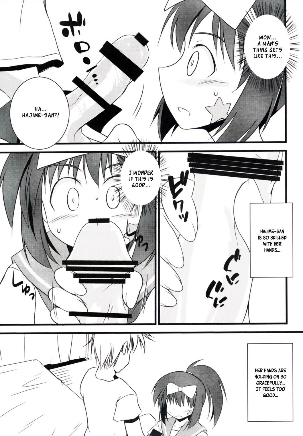 Facial Cumshot Hajimete no Sailor Fuku | Hajime's First Sailor Suit - Saki Picked Up - Page 8