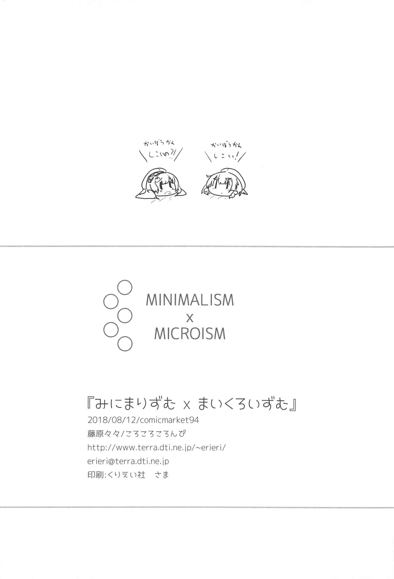 MINIMALISM × MICROISM 20