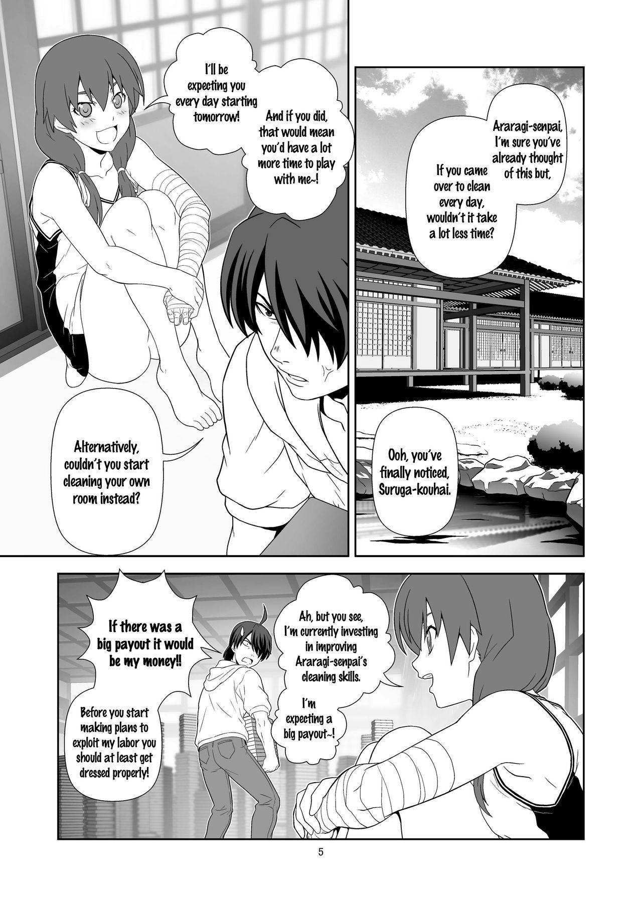 Titfuck Nagamonogatari | Extenstory - Bakemonogatari Doggystyle - Page 4