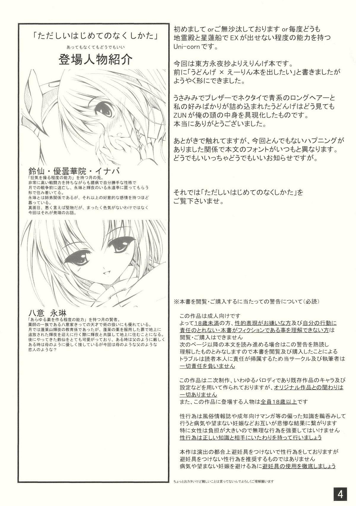 Hot Fuck Tadashii Hajimete no Nakushikata - Touhou project Leaked - Page 4