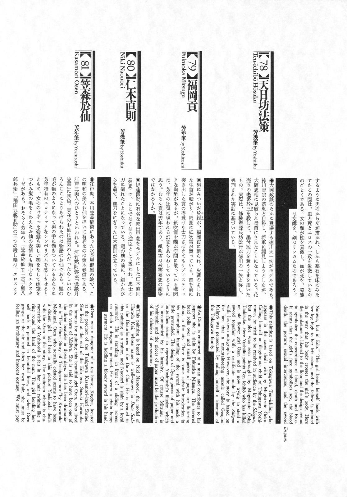 江戸昭和競作 - Bloody Ukiyo-e in 1866 & 1988 100
