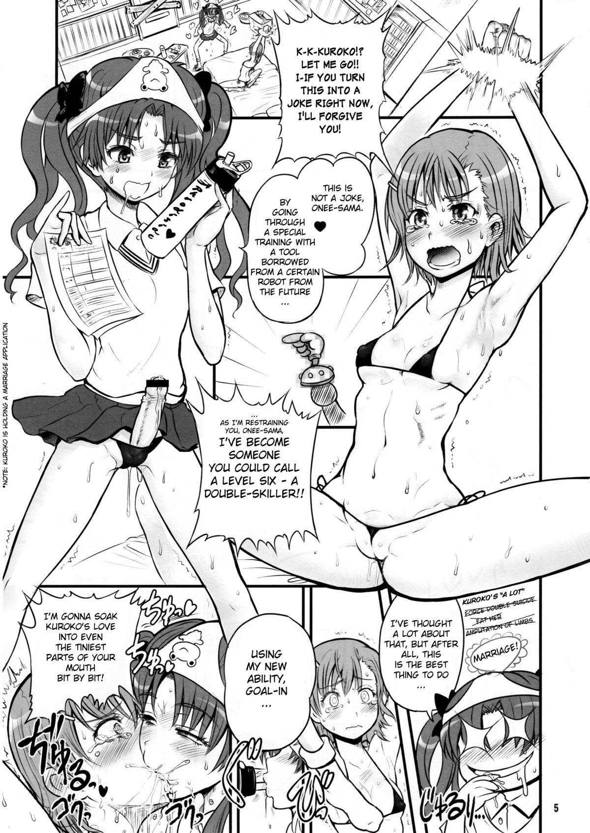 Gay Domination Toaru Kuroko no Mikoto Kanzen Kouryaku - Toaru kagaku no railgun Strapon - Page 4