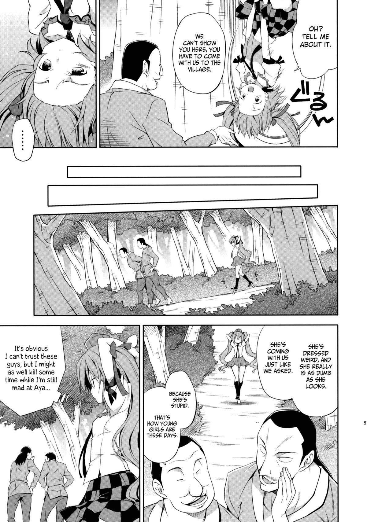 Mexico Hatate no Binwan Shuzairoku | Record of Hatate's Competent Fact-Finding - Touhou project Spanking - Page 4