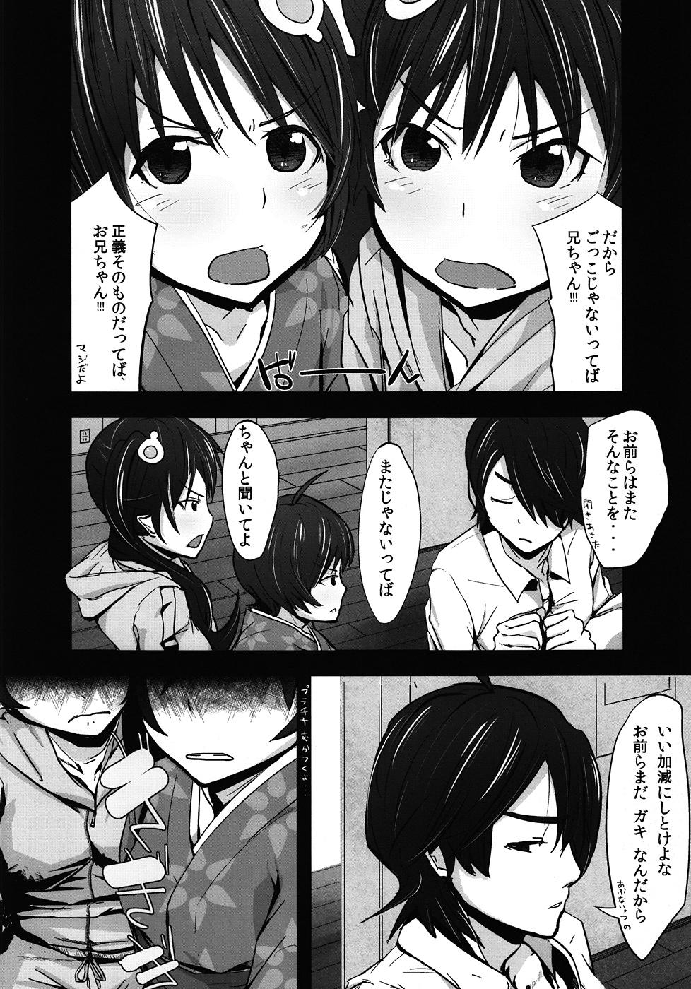 Smooth Karen to Tsukihi no Mouretsu! Otona Keikaku no Gyakushuu - Bakemonogatari Gay Blowjob - Page 3